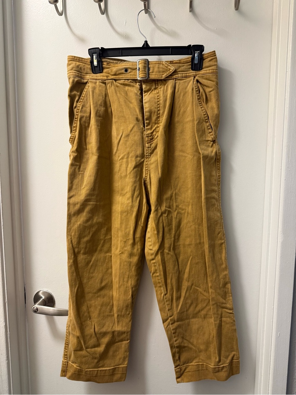 Women’s Mustard High-Waist Trousers